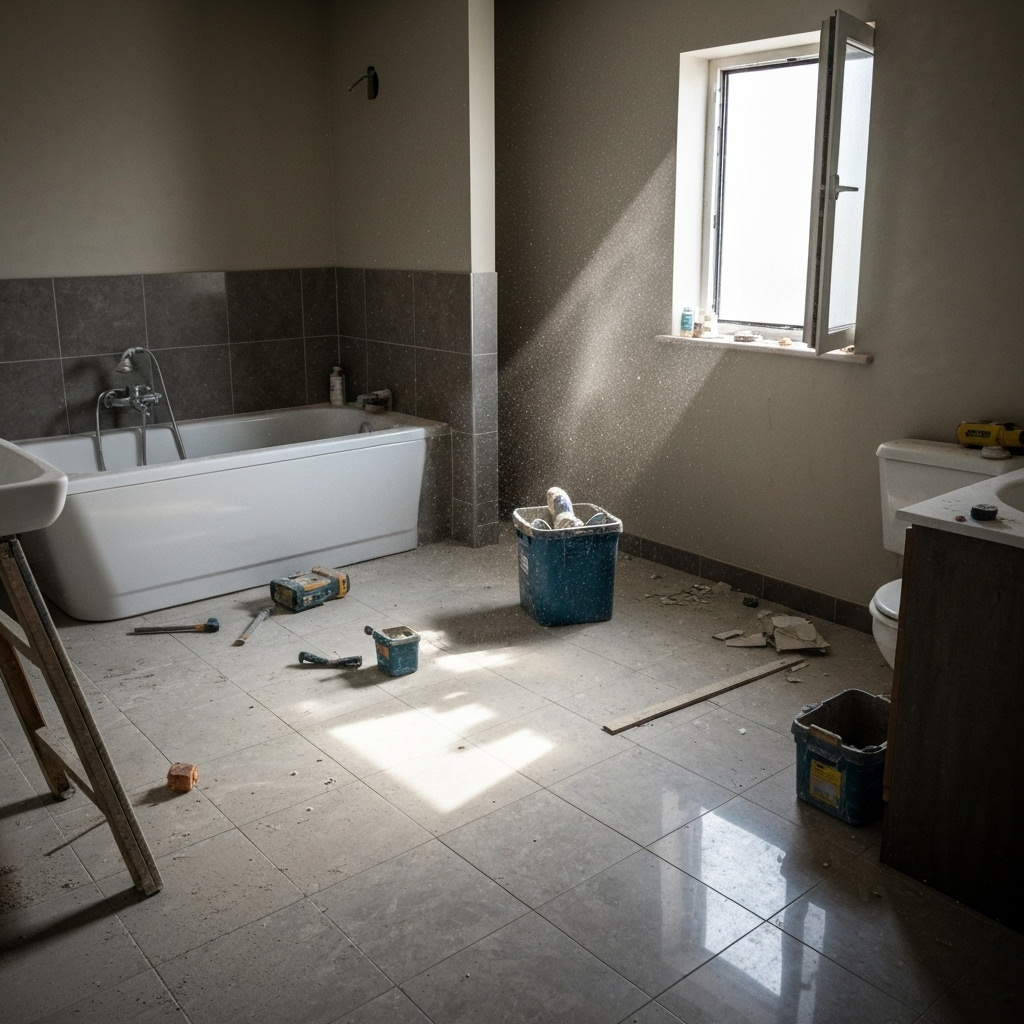 Bathroom Renovation Cleanup - Before