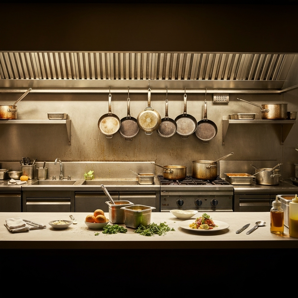 Restaurant Kitchen Sanitization - Before
